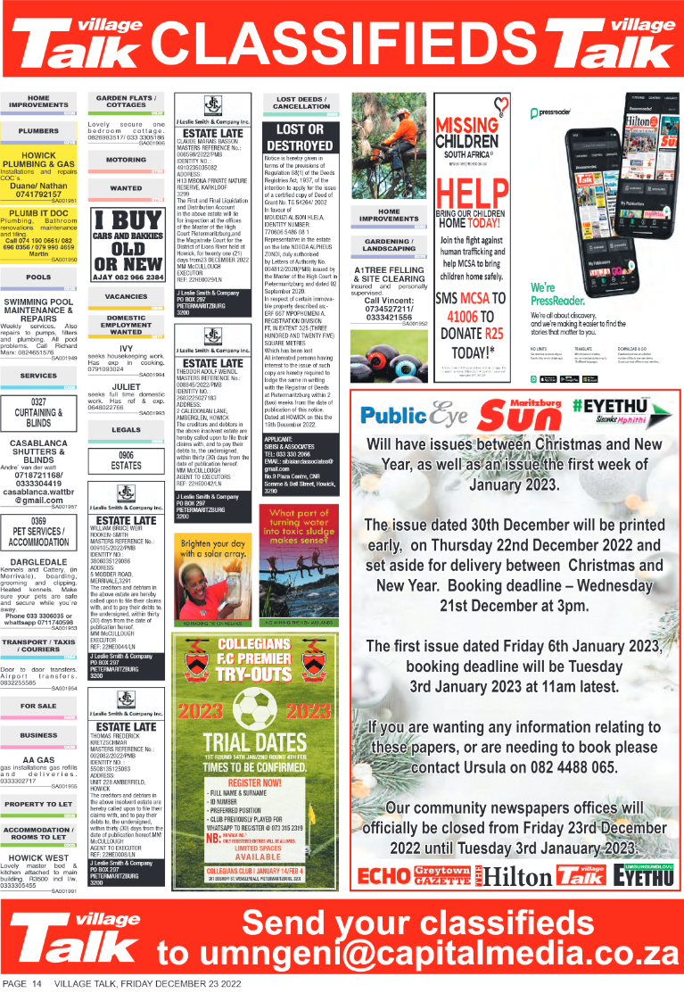 Village Talk page 14