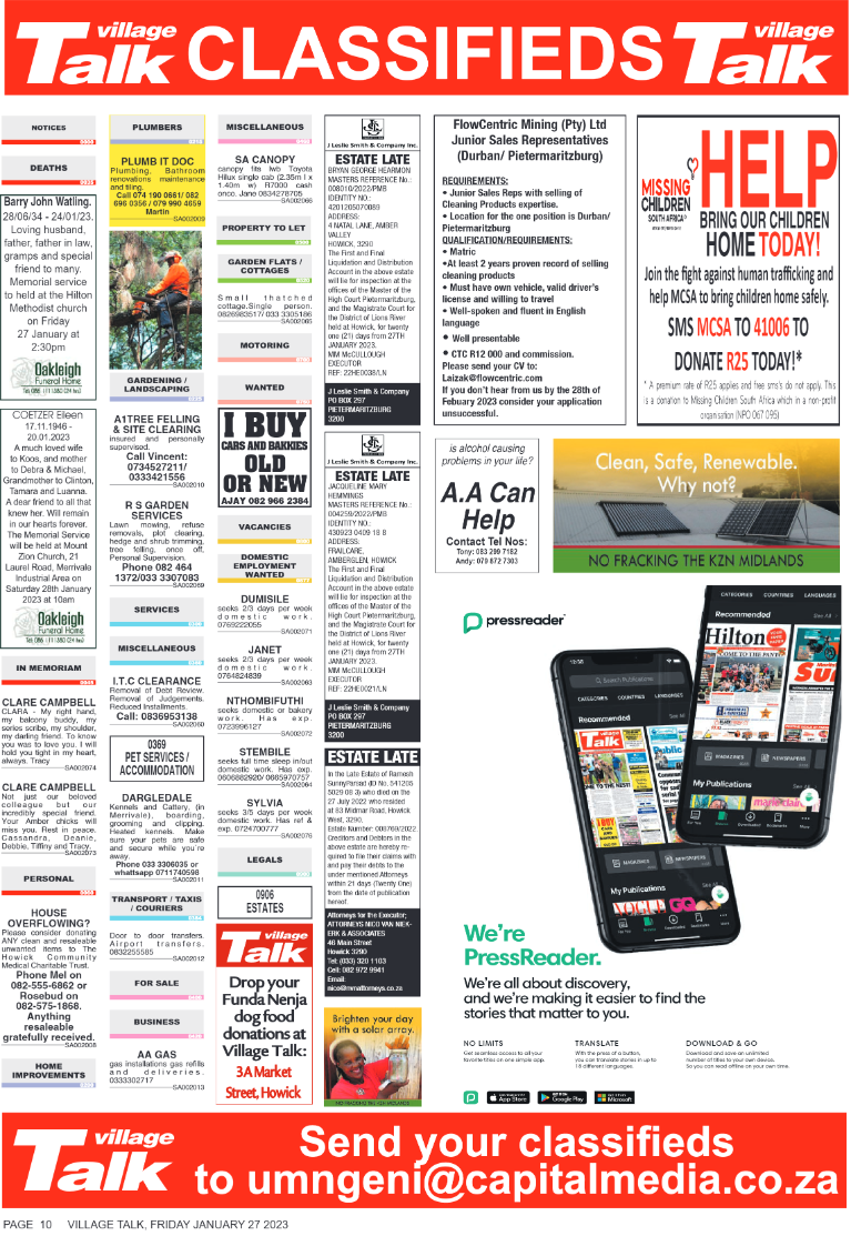 VILLAGE TALK 27.01.2023 page 10