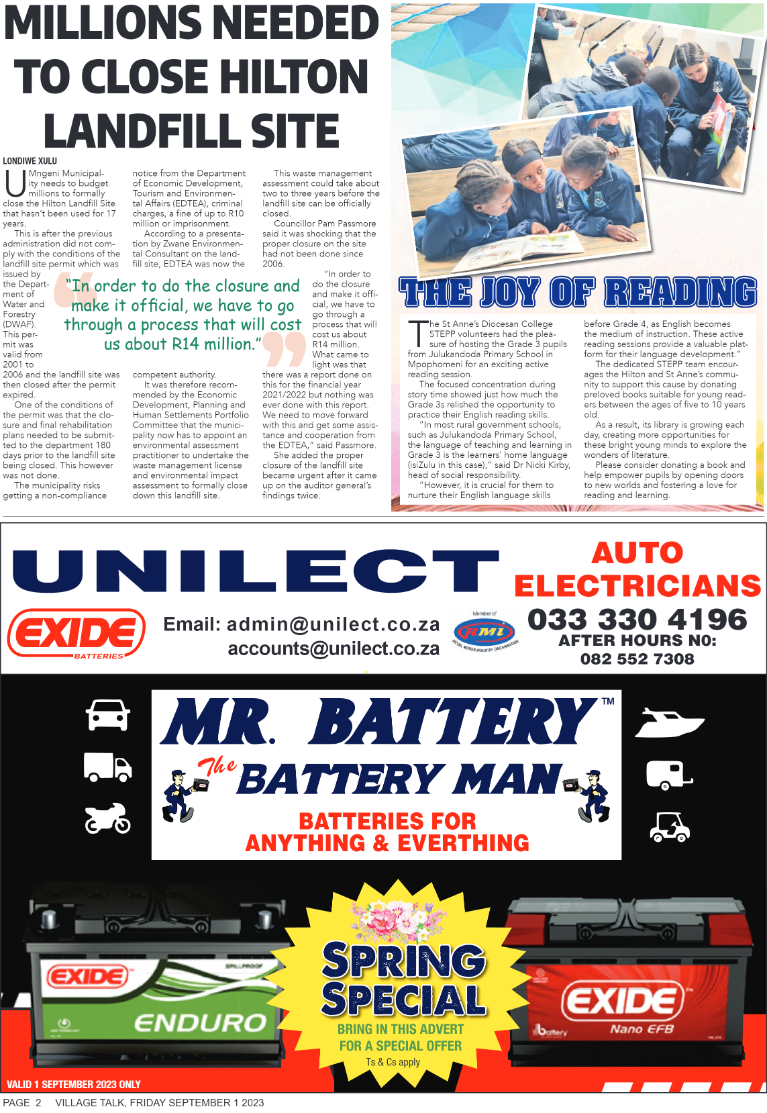 Village Talk 01.09.2023 page 2