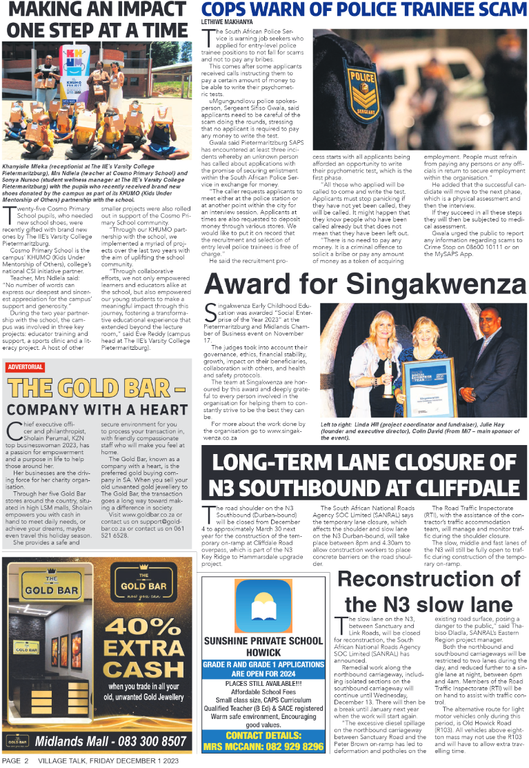 Village Talk 01.12.2023 page 2