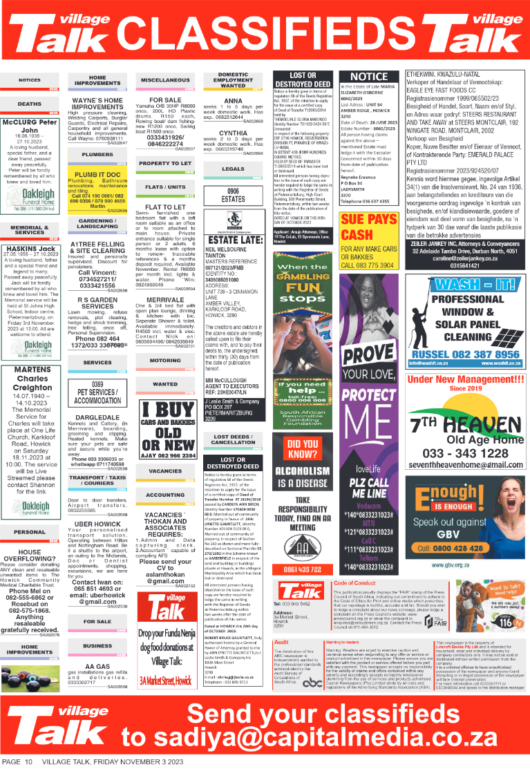 Village Talk 03.11.2023 page 10