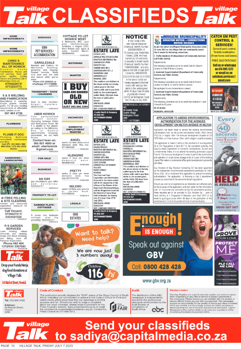 Village Talk 07.07.2023 page 10