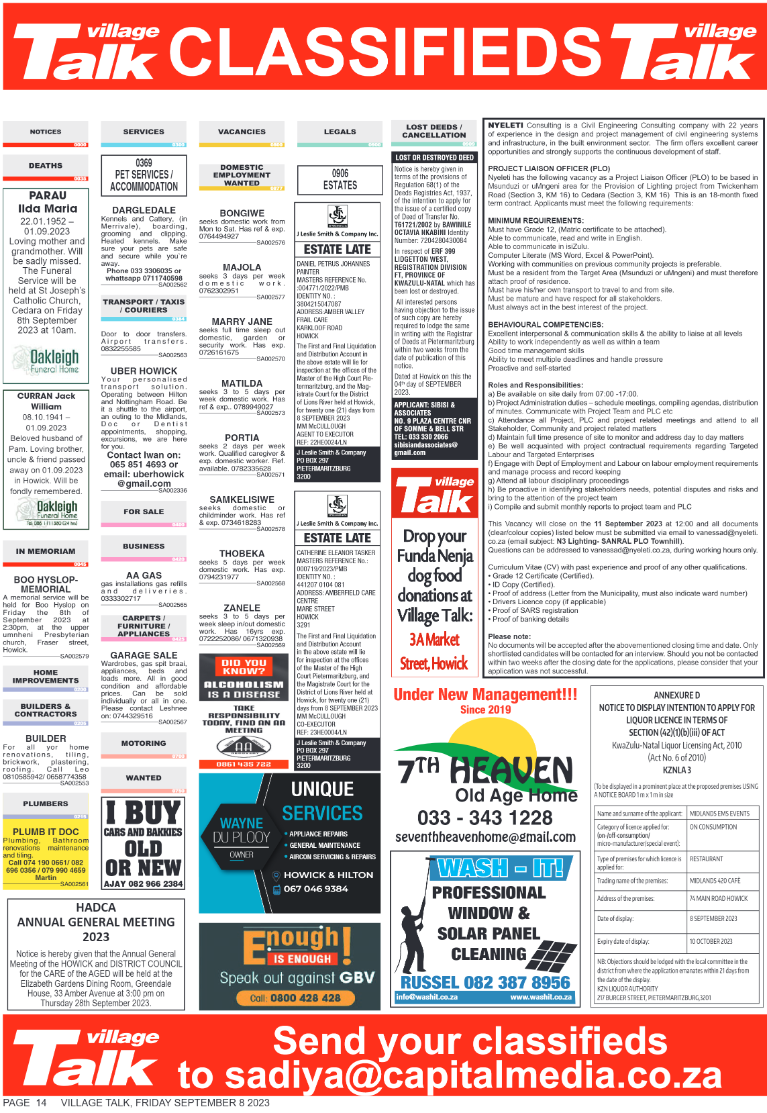 Village Talk 08.09.2023 page 14