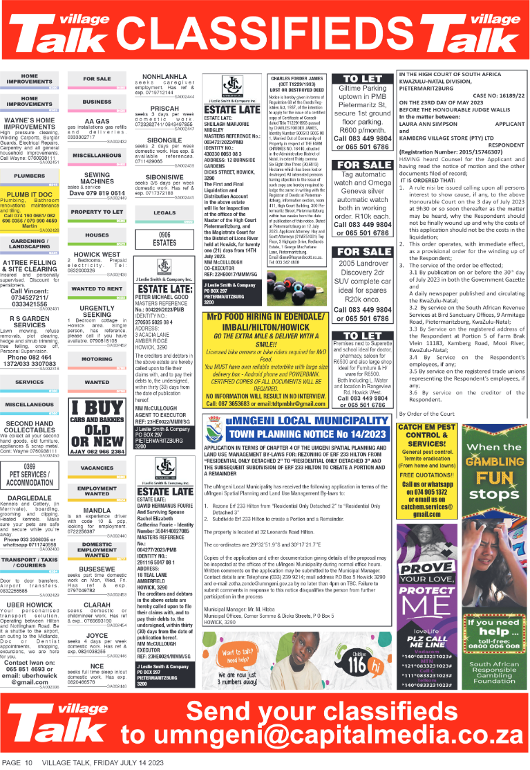 Village Talk 14.07.2023 page 10