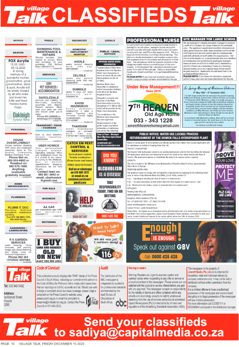 Village Talk 15.12.2023 page 10