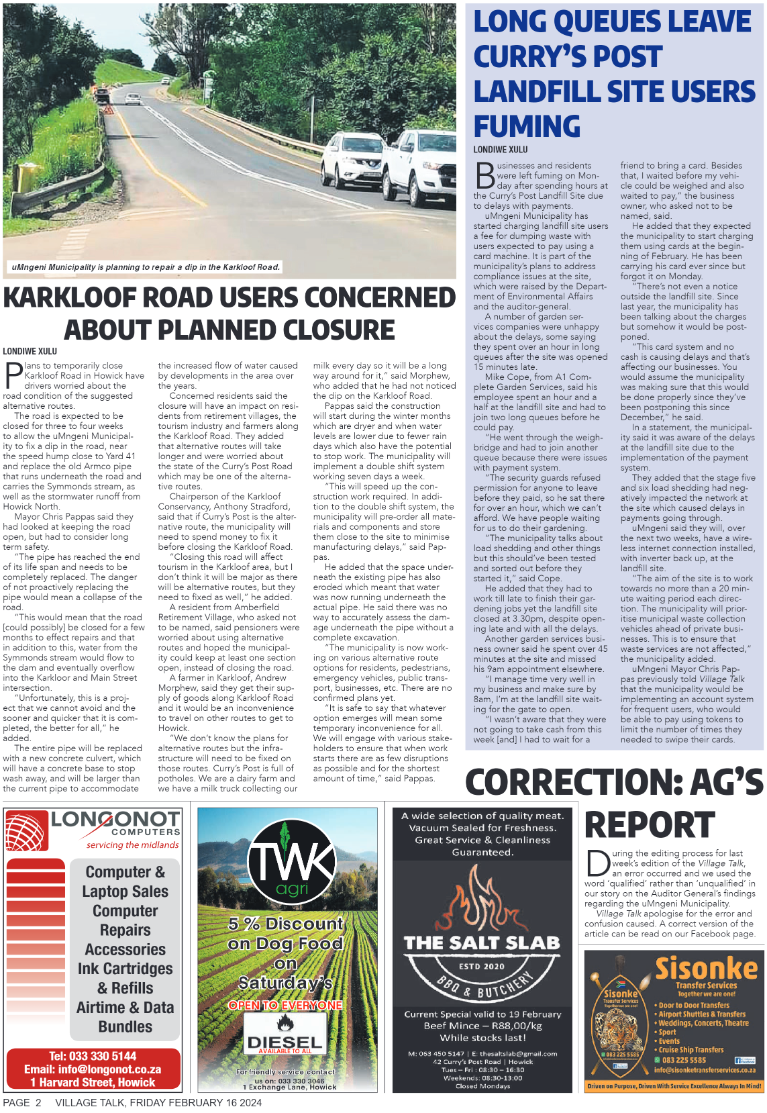 Village Talk 16.02.2024 page 2