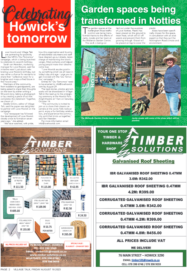 Village Talk 18.08.2023 page 2