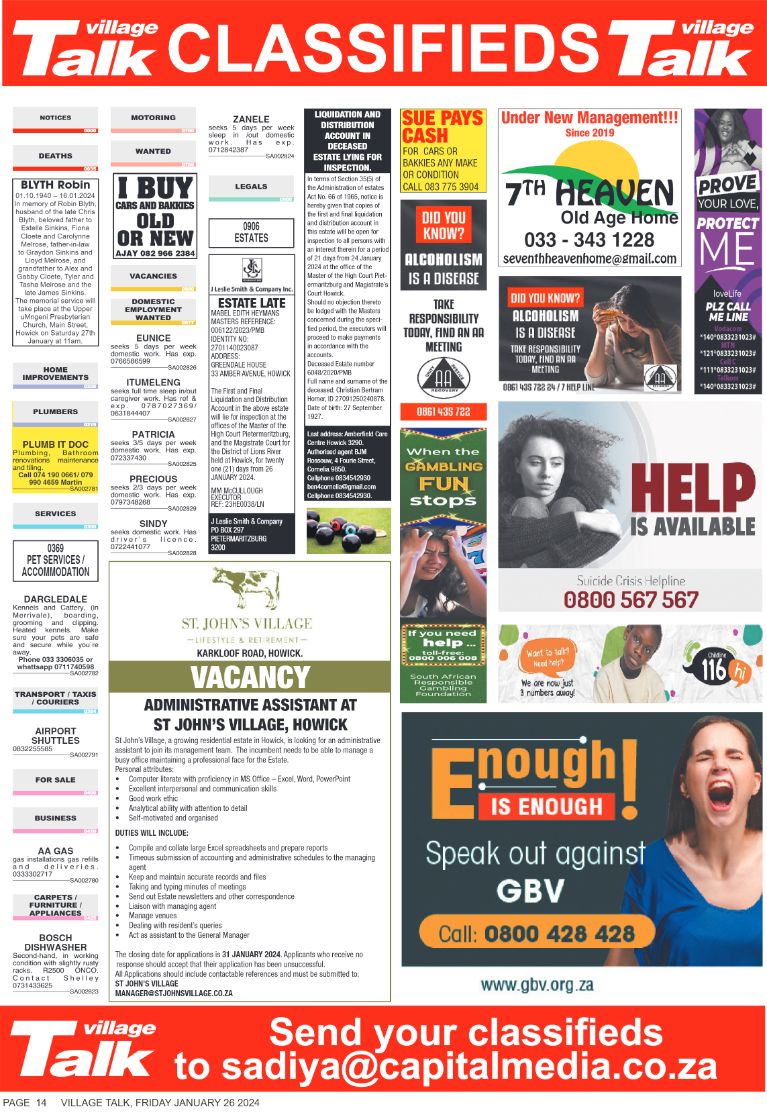 Village Talk 26.01.2024 page 14