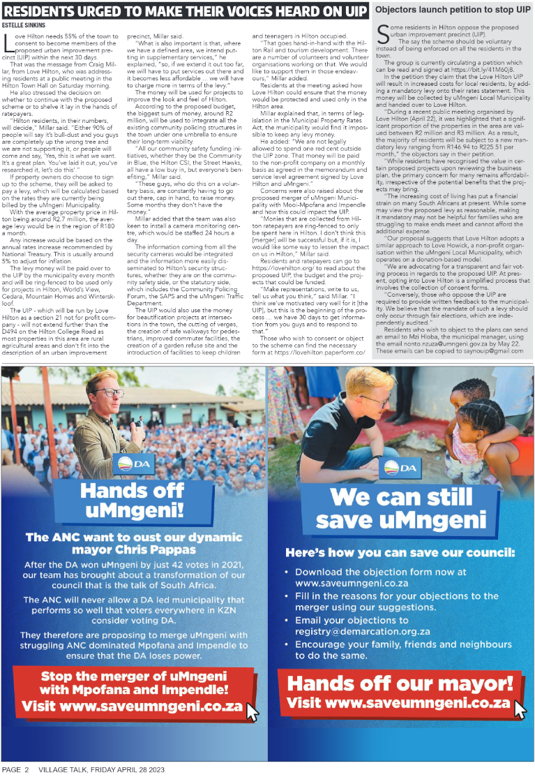 Village Talk 28.04.2023 page 2